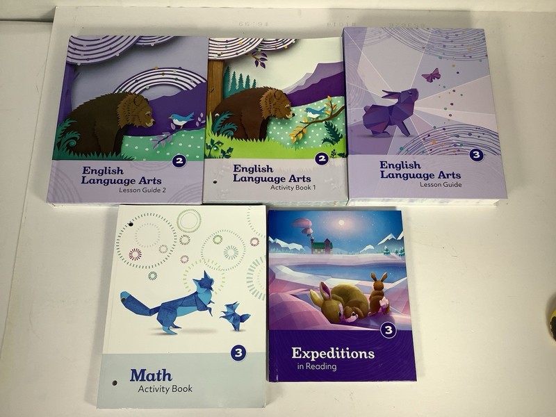 K12 Stride Curriculum Lot Grade 2 & 3 English ELA Reading Math 5 Book Set (P)