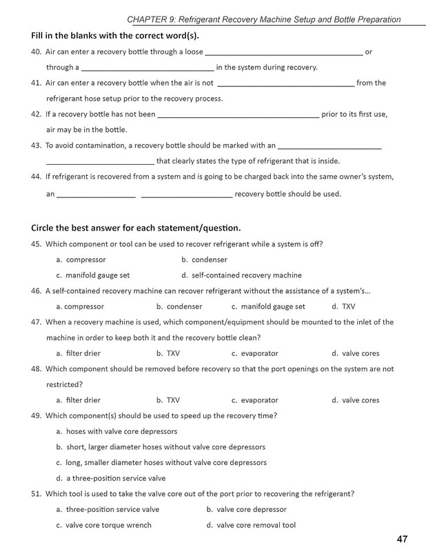 Refrigerant Charging and Service Procedures for Air Conditioning Workbook gallery