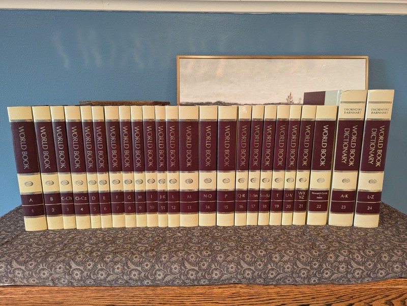 The World Book Encyclopedia 1988 Edition Complete 22 Vol + 2 Dictionaries