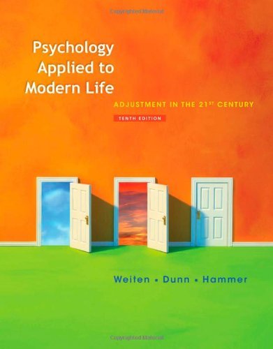 Psychology Applied to Modern Life: Adjus- 9781111186630, hardcover, Wayne Weiten