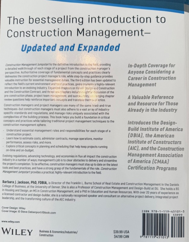 Construction Management JumpStart:The Best First Step Toward a Career...Third Ed gallery