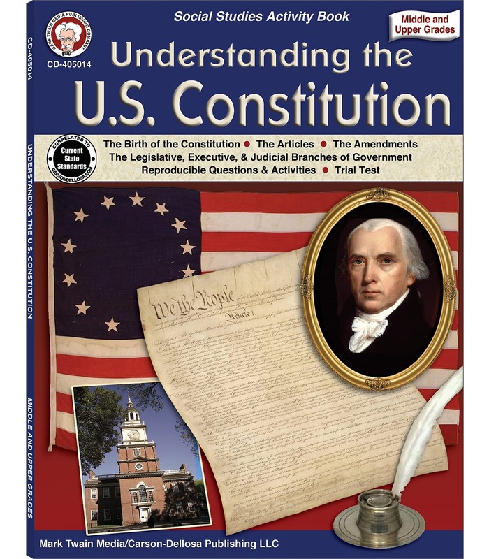 Mark Twain Understanding the US Constitution Workbook, American History Book…