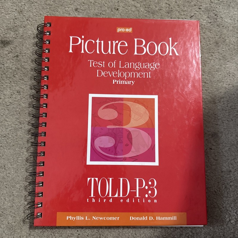 Pro Ed Picture Book Test Of Langauge Development Primary 3rd Edition