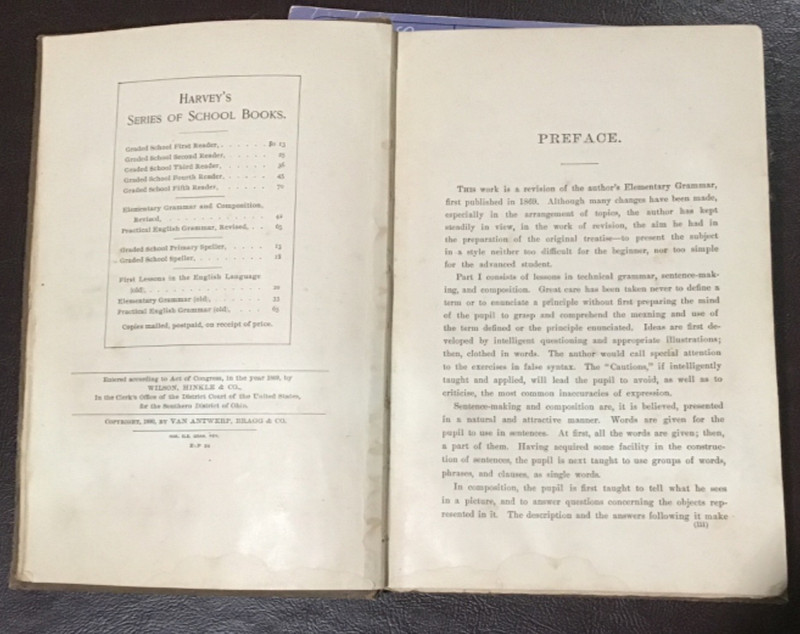 Elementary Grammar and Composition by Thomas W. Harvey (1880) gallery