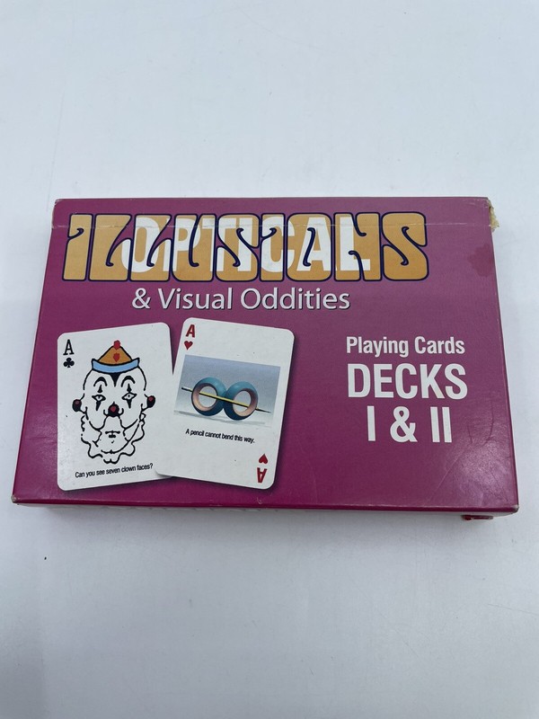ILLUSIONS AND VISUAL ODDITIES DOUBLE PLAYING CARDS DECK By Us Games Systems