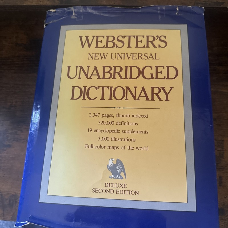 Websters New UniversalUnabridged Dictionary DeluxeSecond 2nd Edition 1983 HC