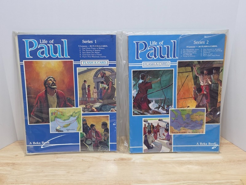 A Beka Book Life of Paul Flash-A-Card Series 1-2 Bible Study Illustrated Stories