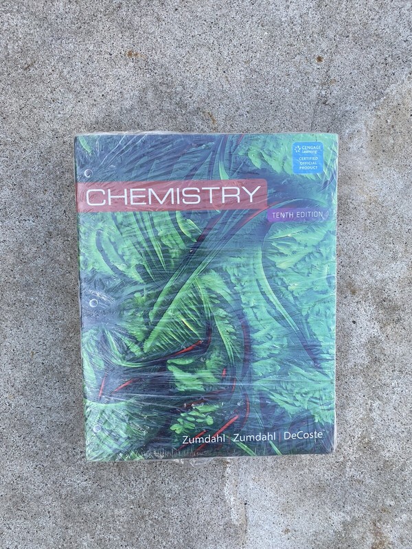 Chemistry Loose-Leaf Version 10th Edition Zumdahl DeCoste NEW With Access Code