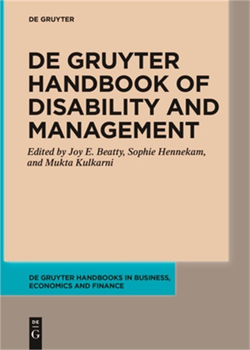 de Gruyter Handbook of Disability and Management (Paperback or Softback)