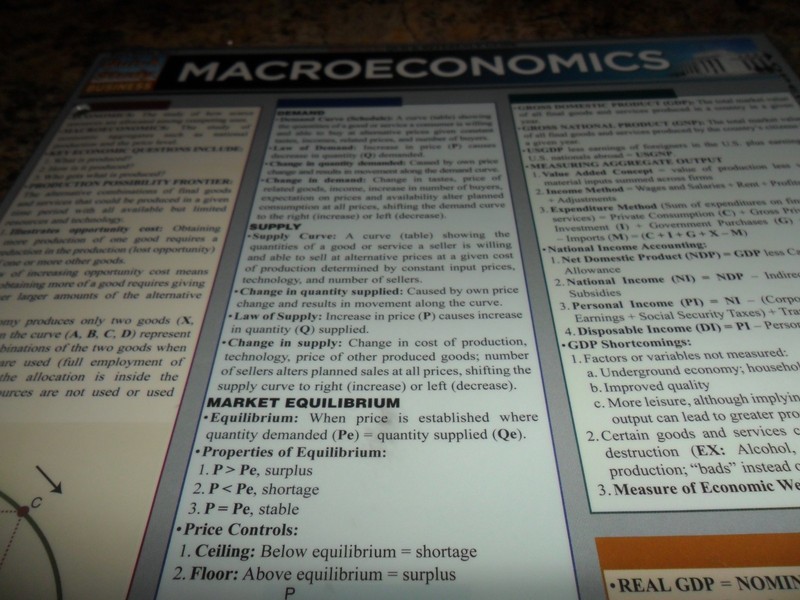 Macro Economics Quick Study Guide for College