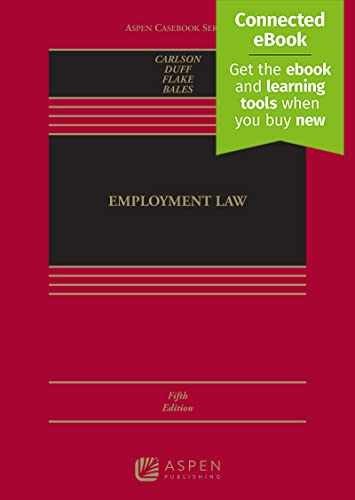 Employment Law [Connected – Hardcover, by Richard Carlson; Michael – Very Good