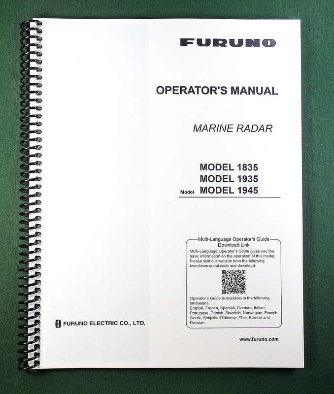 Furuno Model 1835 1935 1945 Operator’s Manual: Full Color & Protective Covers!