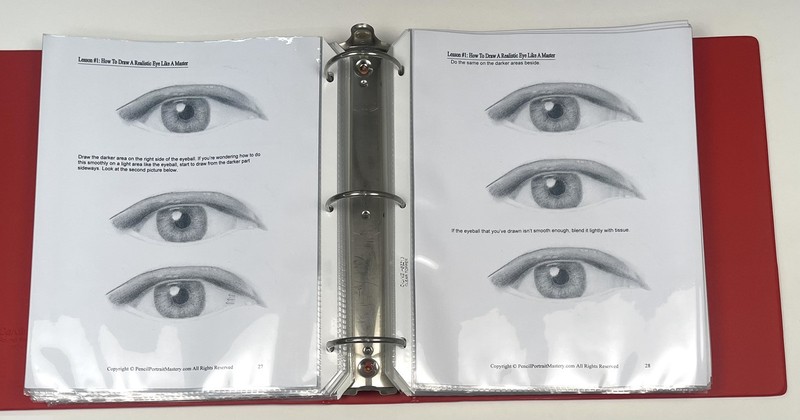 Pencil Portrait Mastery 12-Week Course Binder How-To Draw Guide Realism Drawing gallery