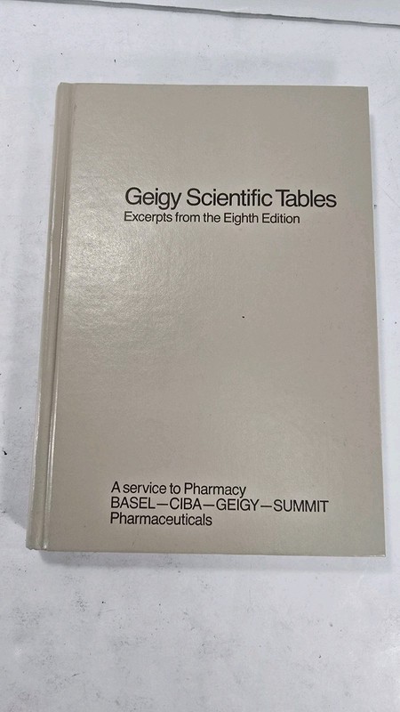 Geigy Scientific Tables Excerpts from the Eight Edition Hardcover 1981
