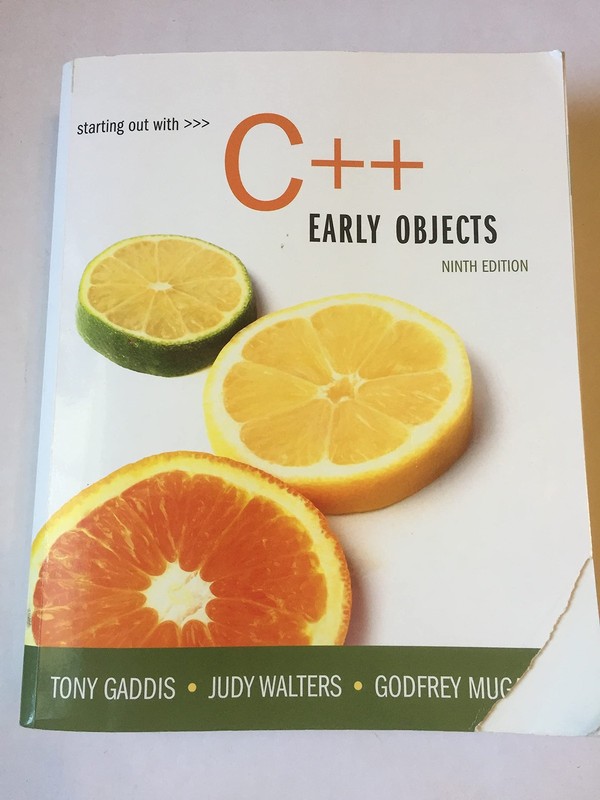 Starting Out with C++: Early Objects (9th Edition) – paperback Tony Gaddis