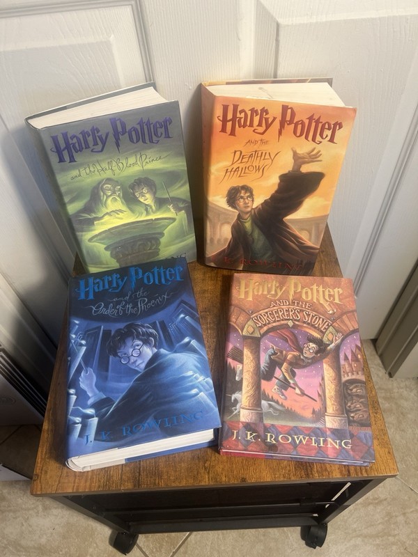 1-st Edition Harry Potter Full Book Set Volumes 1 & 5-7 Hardcover by J. Rowling