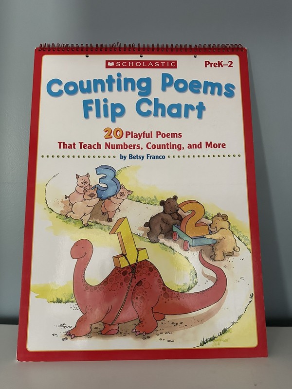 Scholastic PreK-2 Counting Poems Flip Chart Giant 20.5” Betsy Franco