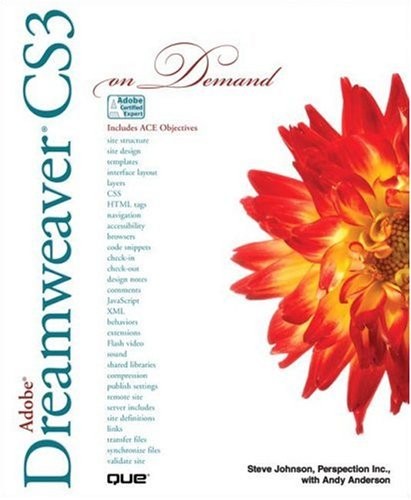 ADOBE DREAMWEAVER CS3 ON DEMAND By Andy Anderson & Steve Johnson **Excellent**
