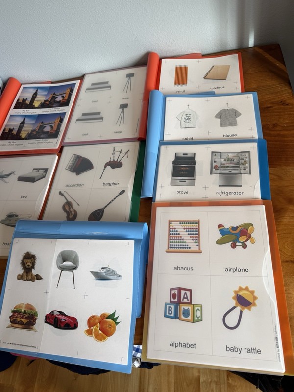 9 new folders of vocabulary words in color for speech language therapy gallery