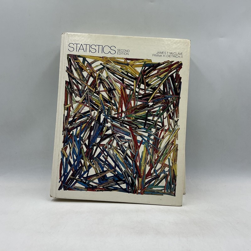Vintage STATISTICS Second Edition McClave Dietrich Hardcover 1982 USA.