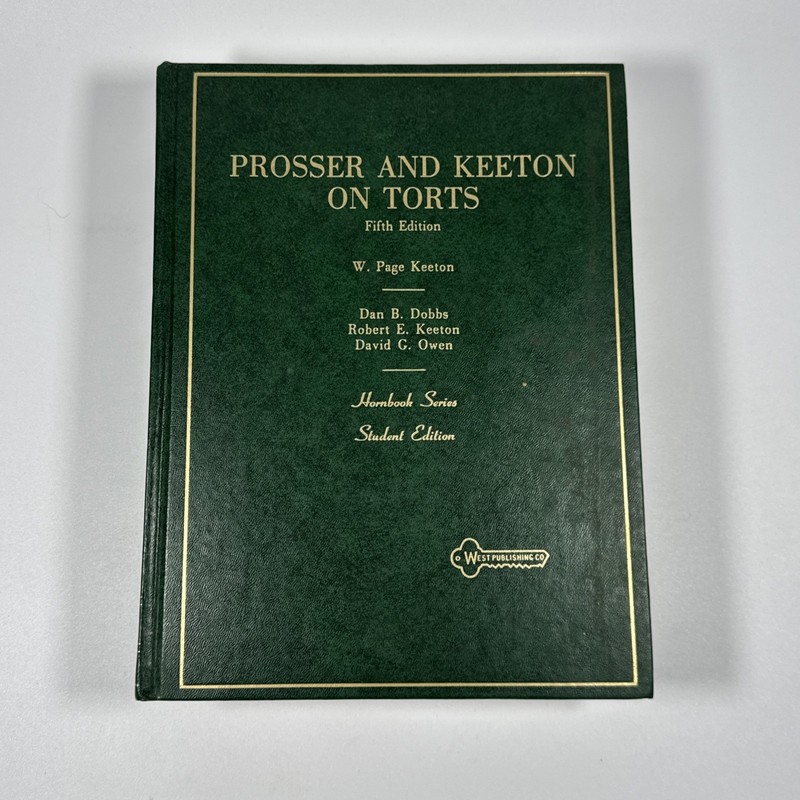 Prosser and Keeton on Torts 5th Edition Student Ed. & 1988 Pocket Bk Student Ed.