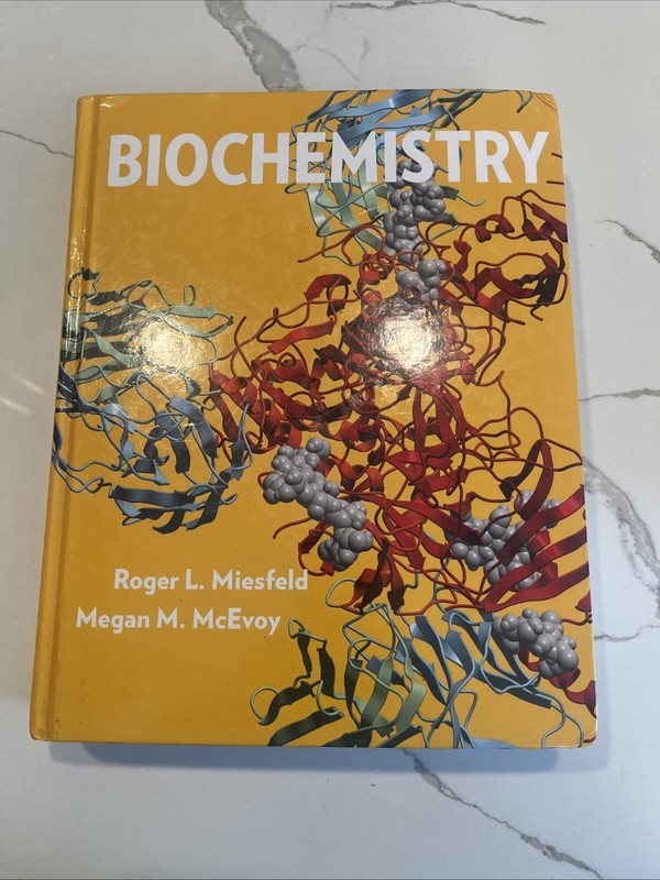 Biochemistry Miesfeld McEvoy W. W. Norton Yellow Hardcover College Textbook
