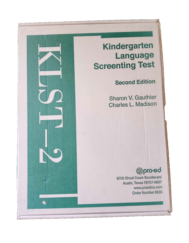 Kindergarten Language Screening Test (KLST-2) Complete Kit Second Edition Sharon