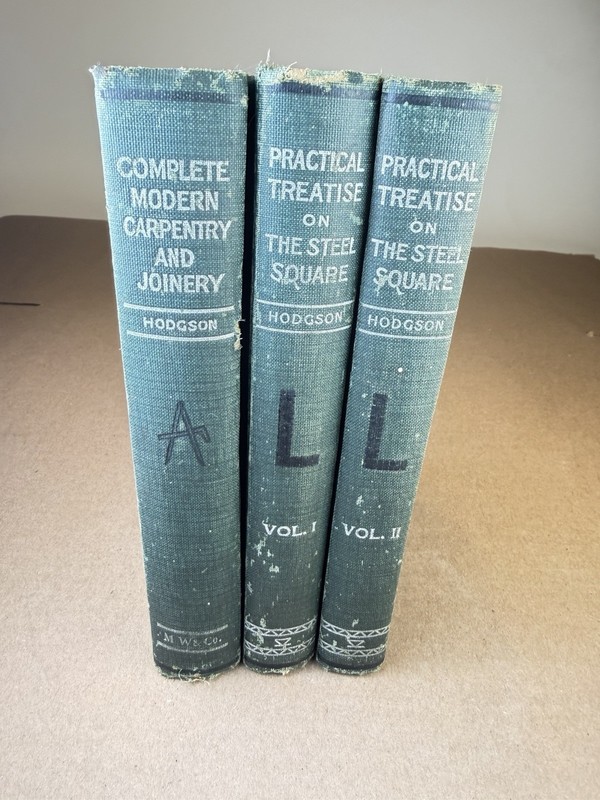 Fred T Hodgson Carpentry & Steel Square Antique Book Lot 3 HC 1903