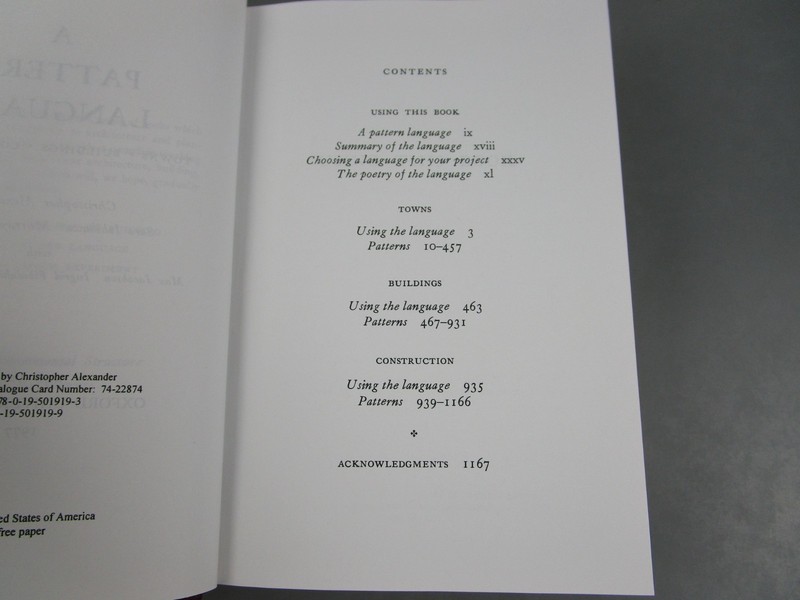 A Pattern Language - Christopher Alexander Towns, Buildings, Construction gallery