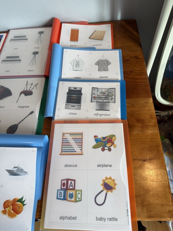 9 new folders of vocabulary words in color for speech language therapy gallery