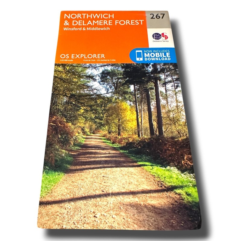 Northwich & Delamere Forest 267 Explorer Map Ordnance Survey Digital Download