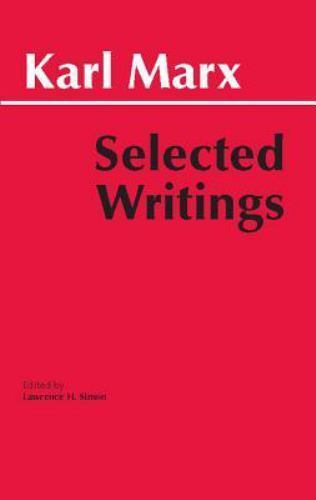 Marx: Selected Writings (Hackett Classics) by Karl Marx