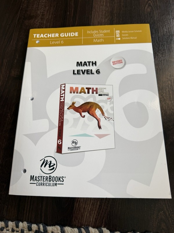 Master Books Math Level 6 Revised Edition Teacher Guide