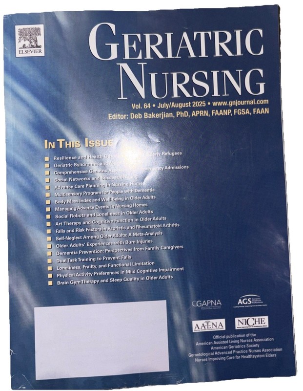 Geriatric Nursing Vol.64 July/August 2025 Deb Bakerjian Paperback FREE SHIPPING