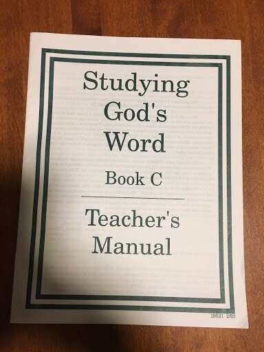 Studying God's Word Book H Teacher's Manual only Christian Liberty Press