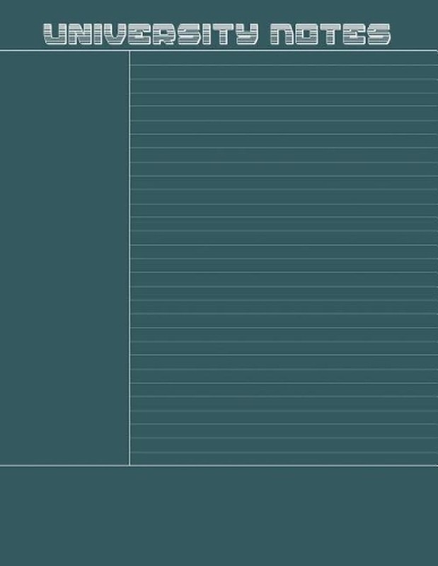 University Notes: 100 pages of Cornell note paper, 8.5x11 in., matte cover by Un