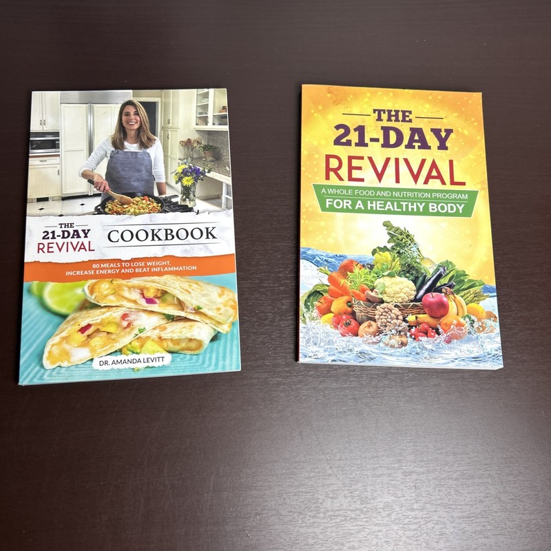 Lot of 2 books 21 Day Revival Cook Book and A Whole Food & Nutrition Program