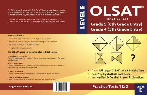 OLSAT Practice Test Grade 5 (6th Grade Entry) & Grade 4 (5th Grade Entry) -…