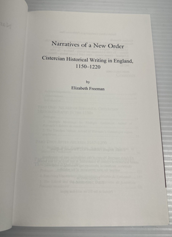 Narratives of a New Order Cistercian Historical Writing in England 1150-1220 HC gallery
