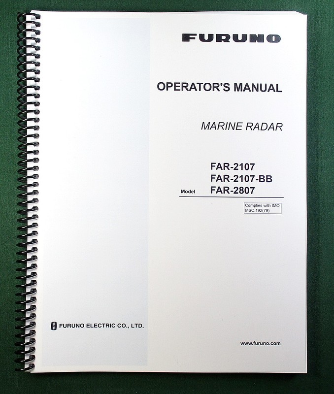 Furuno FAR-2107 FAR-2108 Operator’s Manual: 325 Pages & Clear Covers!