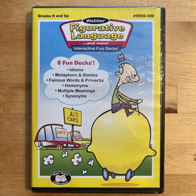 NEW Figurative Language Interactive Fun Decks Super Duper Educational CD SEALED