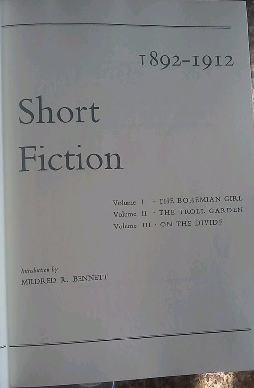Willa Cather's Collected SHORT FICTION 1892-1912 Hardcover 1965 Univ of Nebr gallery