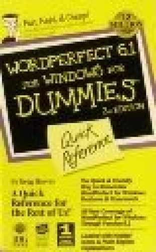 Wordperfect 6.1 for Windows for Dummies: – Paperback, by Harvey Greg – Very Good