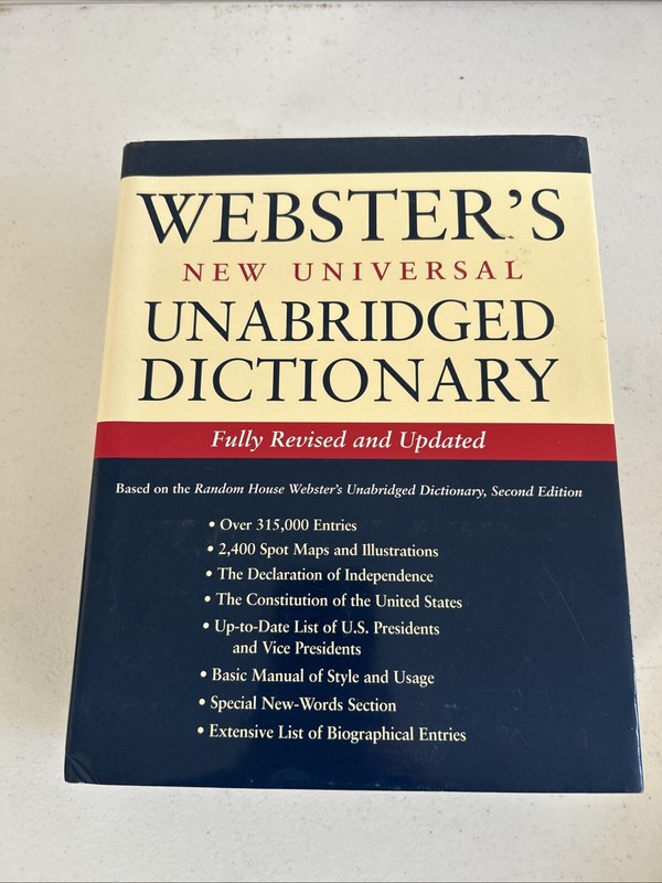 2003 Webster’s New Universal UNABRIDGED DICTIONARY Deluxe Second Edition