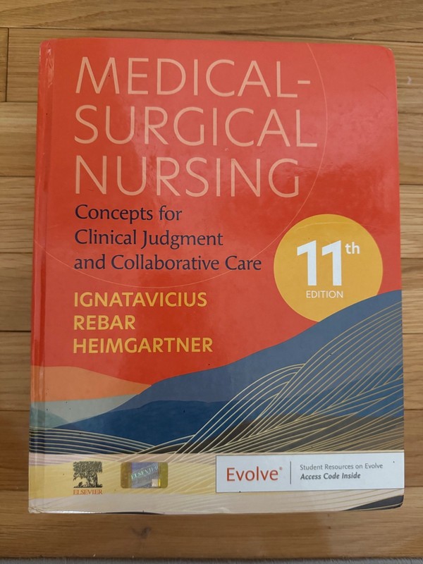 Medical-Surgical Nursing by Donna D. Ignatavicius 11th Edition Hardcover 2023