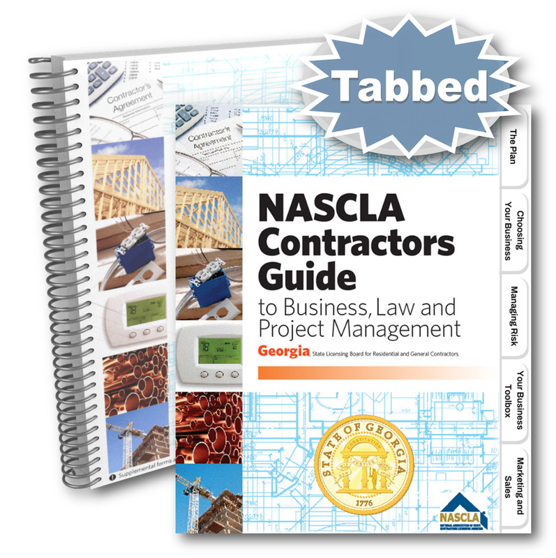 Pre-Tabbed NASCLA Georgia Residential & General Contractors 3rd Edition Spiral