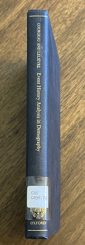 Event History Analysis in Demography by Daniel Courgeau (English) Hardcover Book