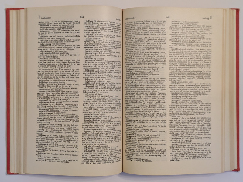 Danish-English dictionary: Dansk-Engelsk Gyldendals Rode Ordboger 1977 Hardback gallery