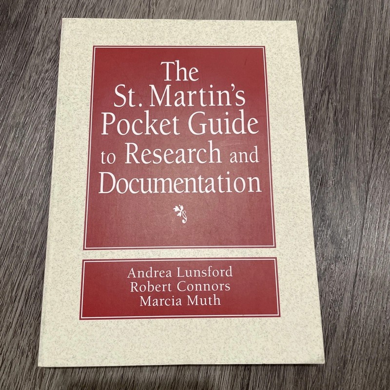 St Martins Pocet Guide Research and Documents by Andrea Lunsford and Qurik…