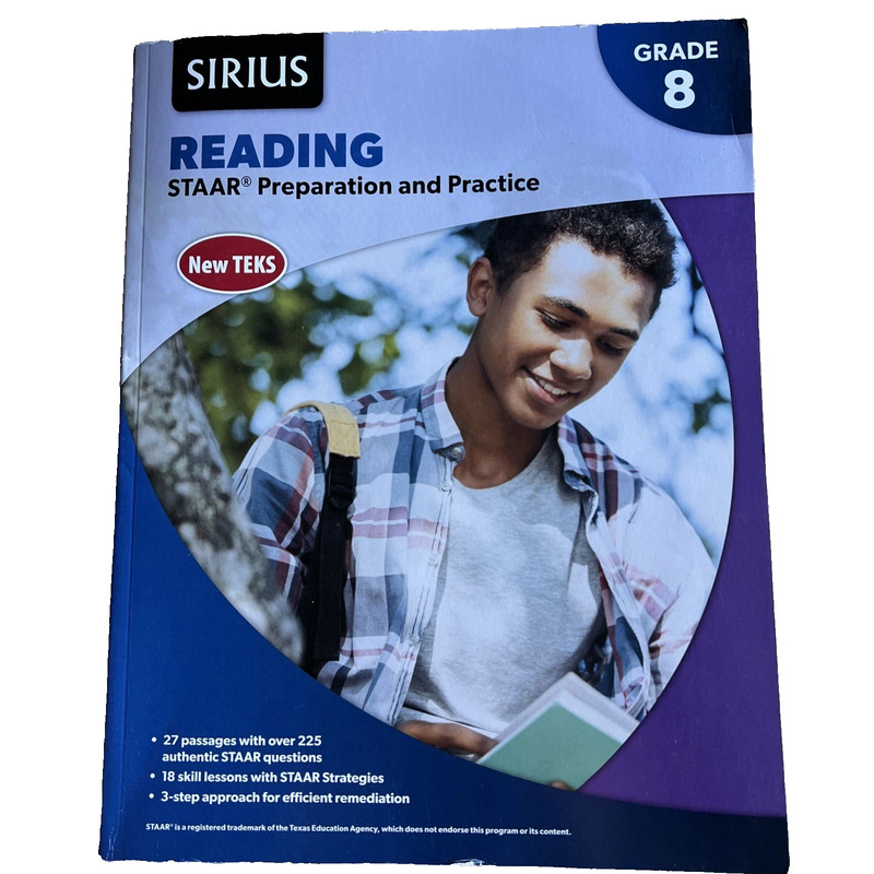 SIRIUS Texas GRADE 8 READING STAAR Preparation & Practice Workbook – Home School